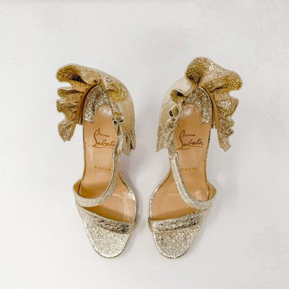 Christian Louboutin Gold Heels - Picture 4 of 16